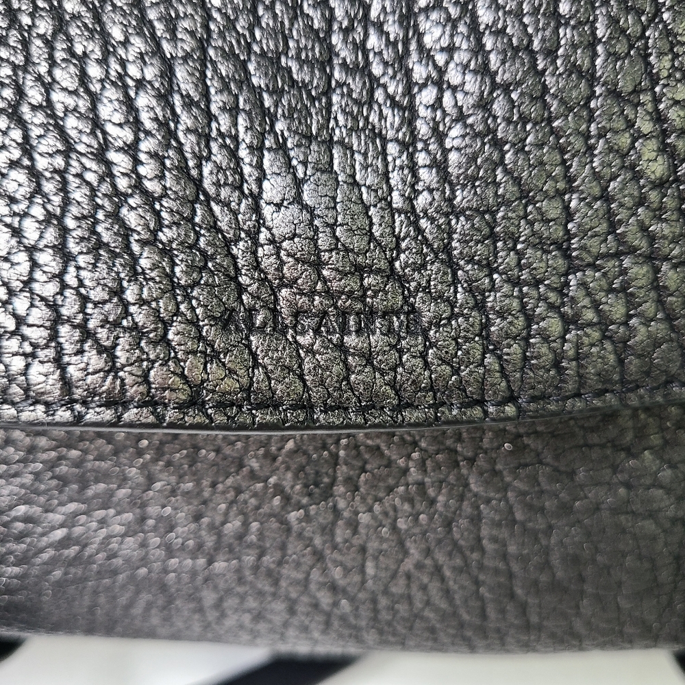 All Saints Vincent Pewter Dark Silver Metallic Top Handle Backpack - Picture 16 of 16